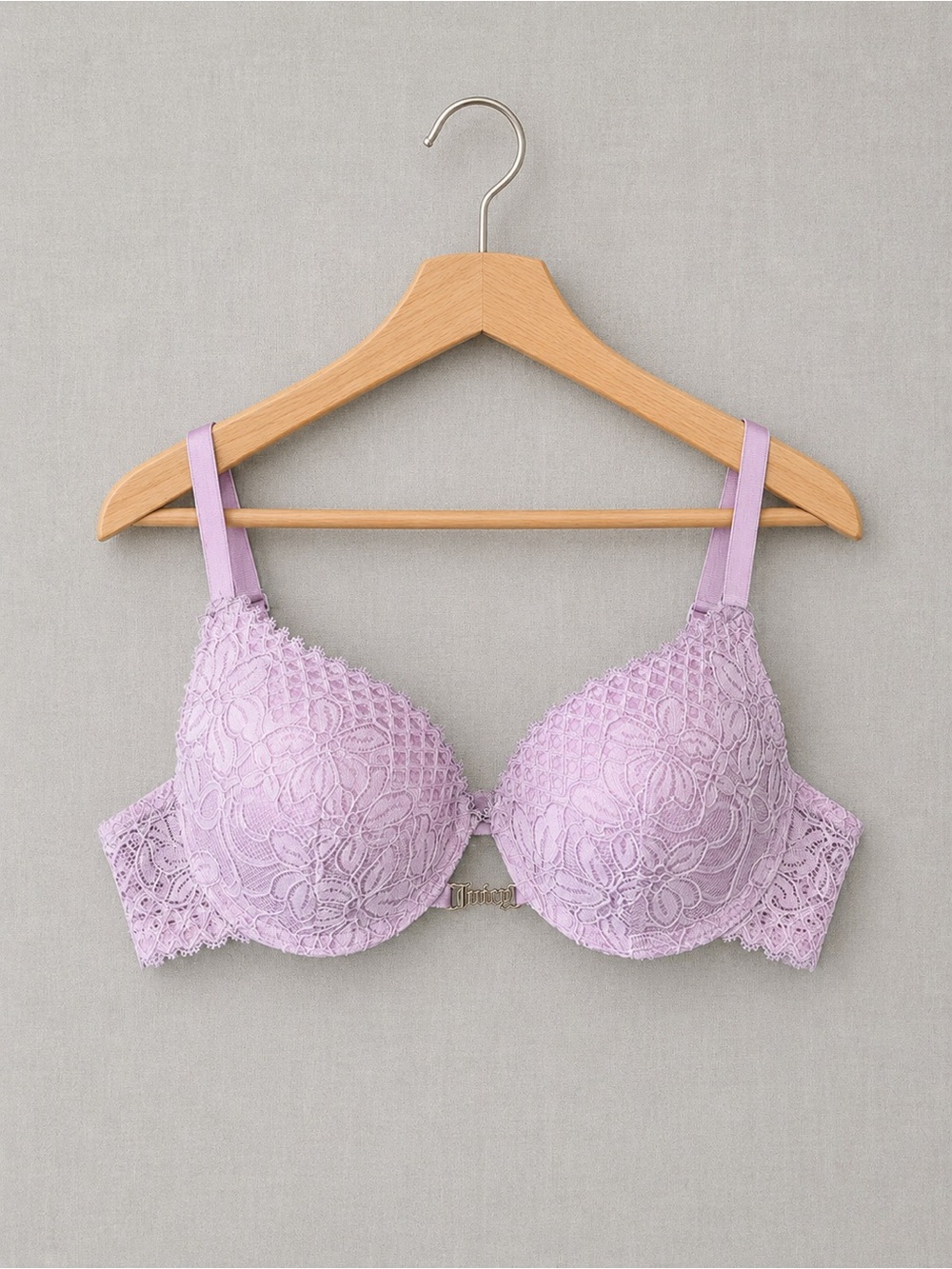 🍒3/33$ 👑Juicy Couture Lavender Lace Push-Up Bra